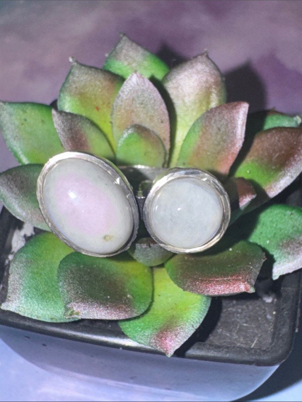 Silver Moonstone Ring